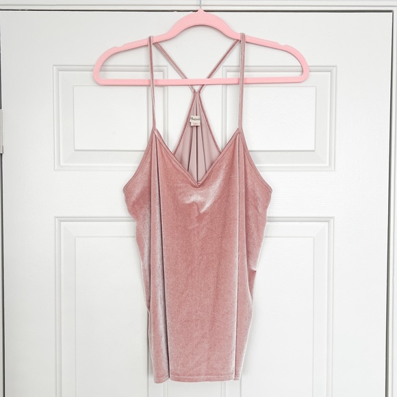 Madewell Tops - Madewell Blush/Mauve Velvet Tank